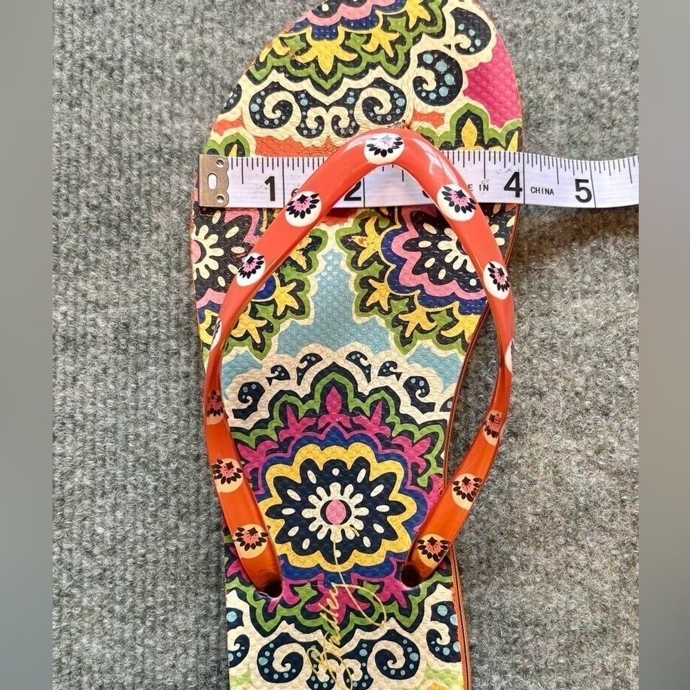 Vera Bradley Rio Multicolored Flip Flops Sandals - Picture 10 of 11